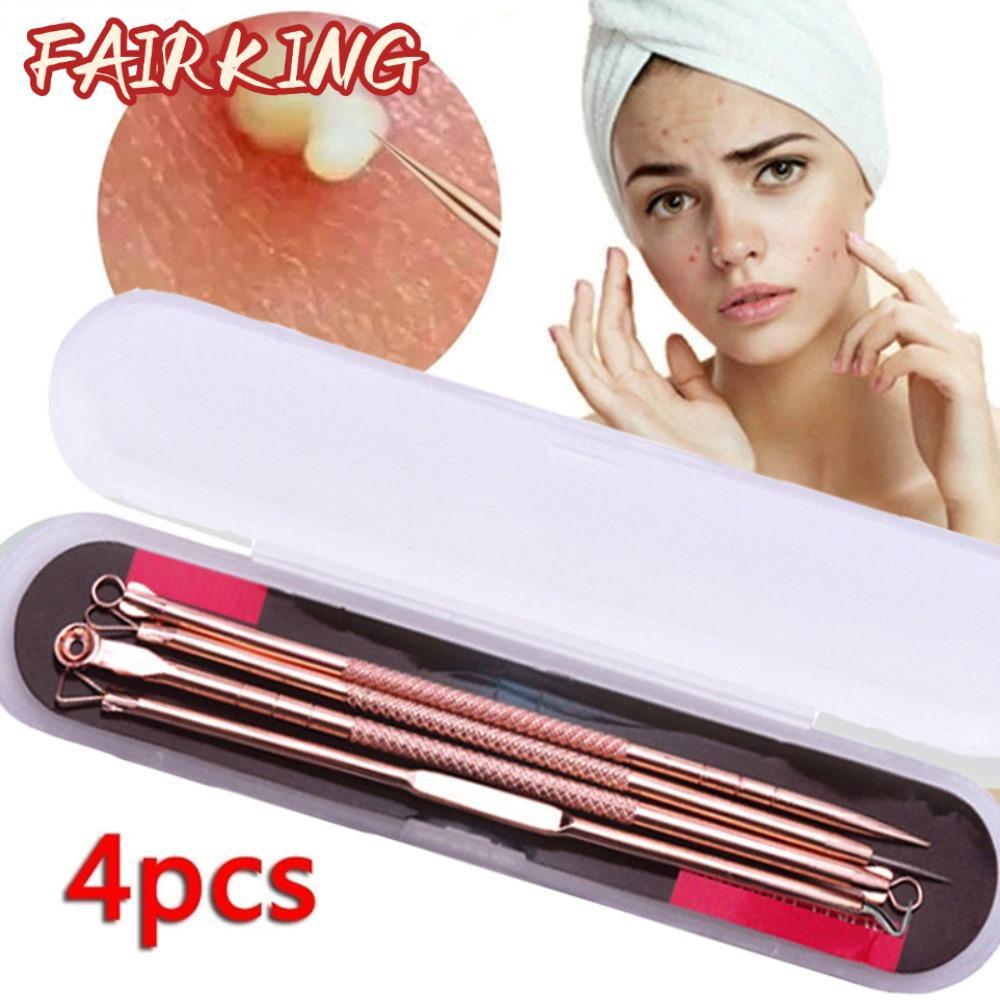 FAIR KING 4x Bộ dụng cụ tẩy mụn đầu đen Làm sạch sâu Chăm sóc da mặt Hiện vật Kim Hỗ trợ giảm mụn si