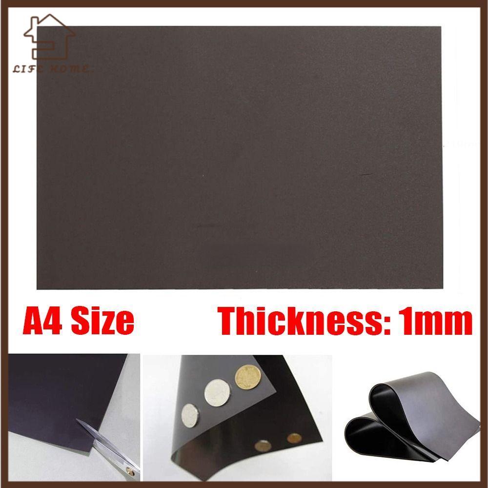Thảm từ tính YELGIRL, Tấm nam châm A4 dày 1 mm từ tính, Tấm nam châm khổ A4 màu đen bền bỉ Cắt ảnh t