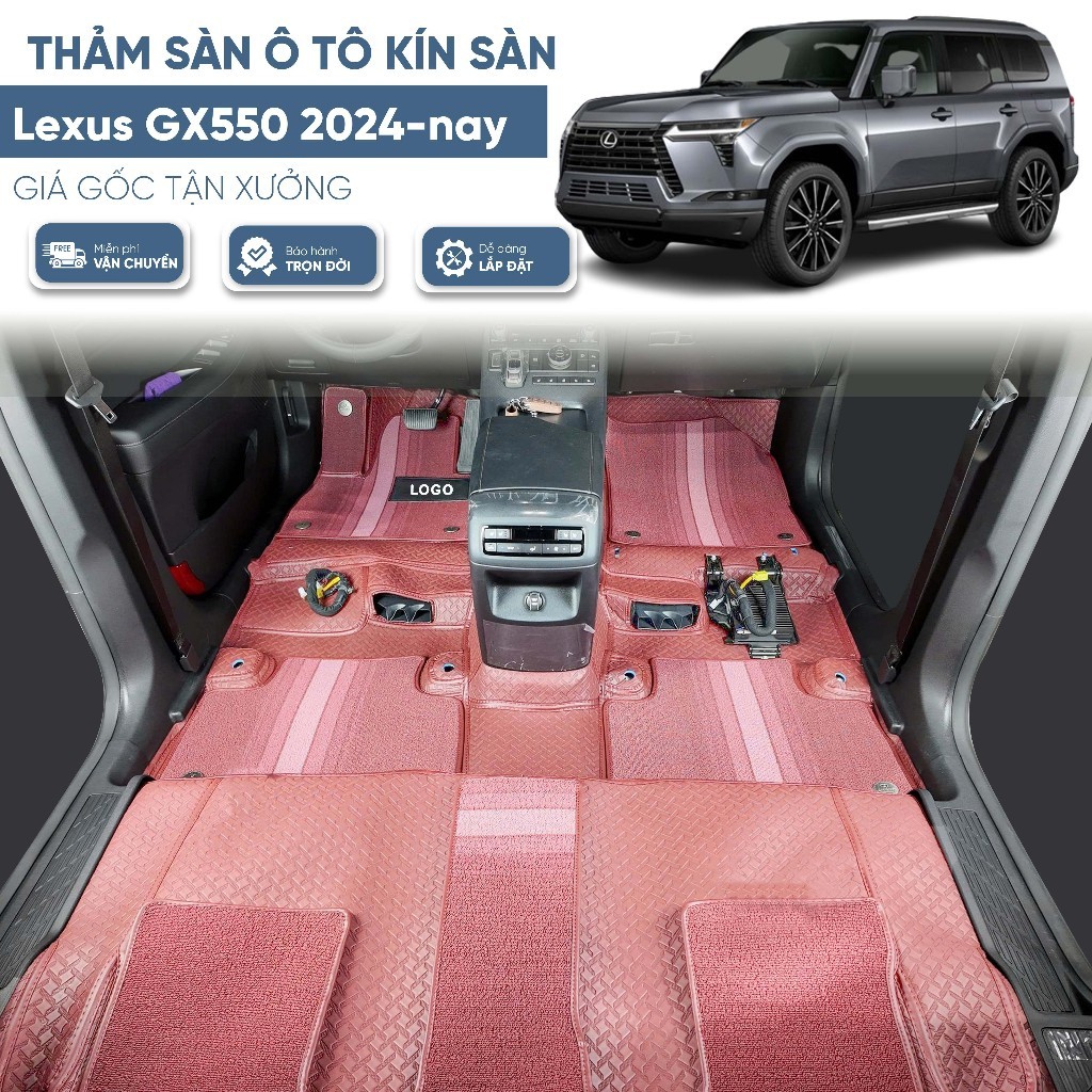 [MẪU MỚI] Thảm kín sàn 360 Lexus GX 2024-nay GX550 Chính hãng - Kín sàn 100% - BH trọn đời