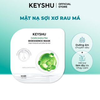 Combo 2 Gói Mặt Nạ Sợi Xơ Rau Má Centella Fiber KEYSHU Dưỡng Ẩm, Làm Mềm Da, Hỗ Trợ Ngăn Ngừa Lão Hóa 30ML