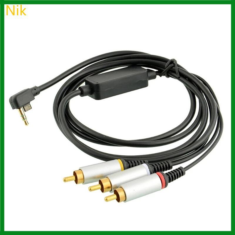 Nik AV Cable Video 3RCA Adapter Dây Nối Dài Dây Cáp Linh Kiện Thay Thế Cho 1 5m
