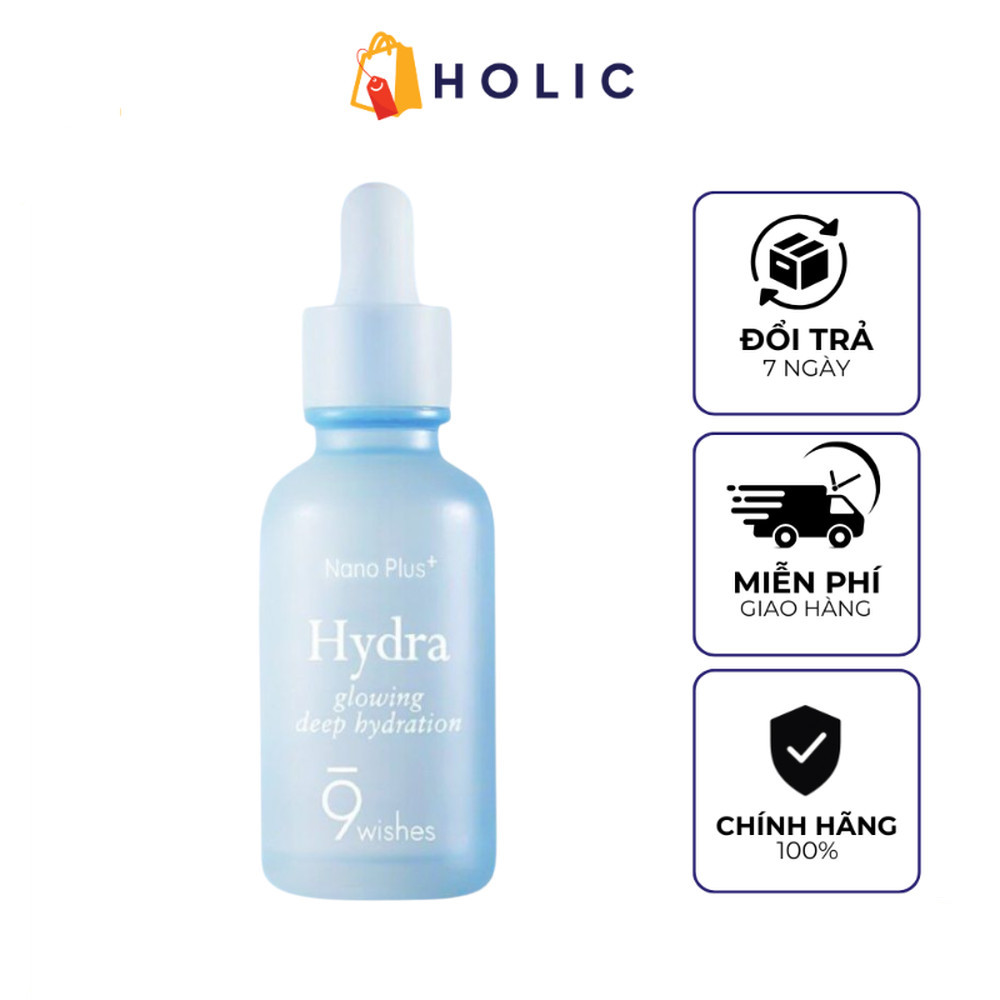Tinh Chất Dưỡng Ẩm 9Wishes Hydra Ampule Nano Plus+ 30ml