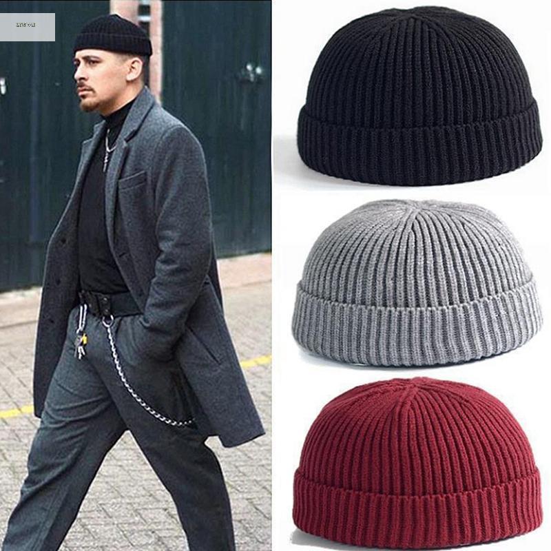 Mũ bò unisex ấm áp có gân, phong cách trượt tuyết người cá Docker Hat cho mùa đông mới