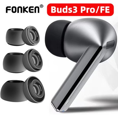 Đầu tai silicon mềm Fonken Tai nghe giảm tiếng ồn cho Samsung Galaxy Buds 3 Pro / FE S / M / L