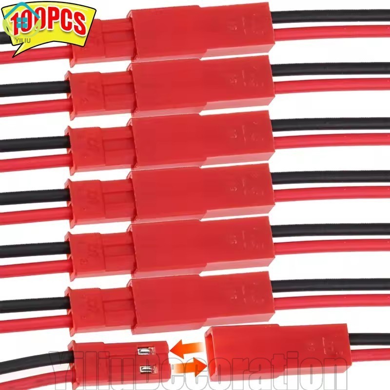 20-100 Cái Đầu Nối Phích Cắm JST - 2 Pin Nam Nữ Đầu Nối - Dây Cáp Siêu Mịn Dây Đèn LED - RC Đồ Chơi 