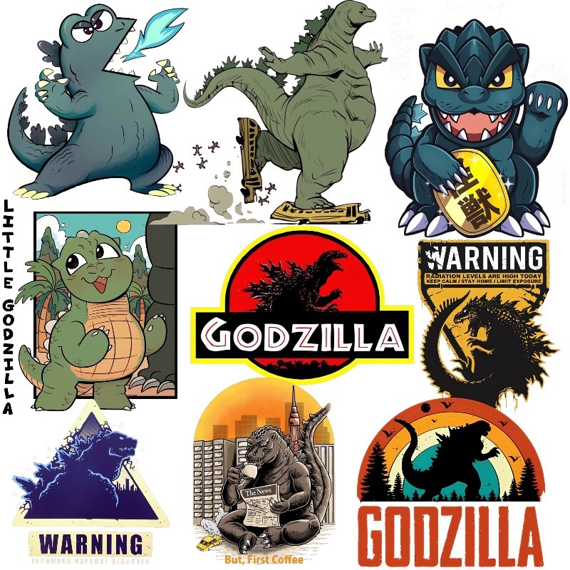 Tem truyền nhiệt Godzilla DIY - Dễ dàng gắn trên áo thun, mũ và balo
