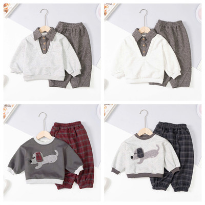 Bộ quần áo nỉ, Bộ nỉ lót lông mùa đông LITIBABY, ấm size 2/7 tuổi