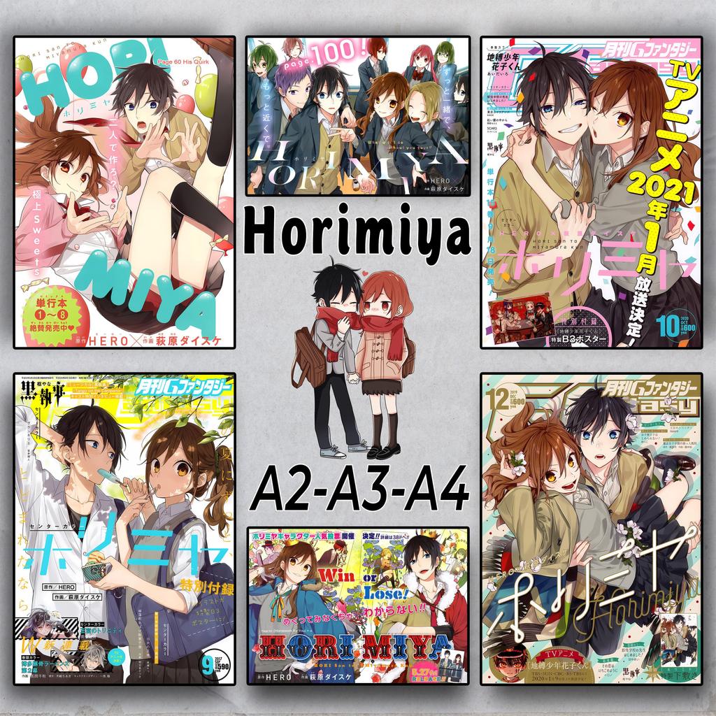Horimiya - Poster Anime A2 A3 A4 - Dán tường | Hori-san and Miyamura-kun |Kyouko Hori |  Izumi Miyam