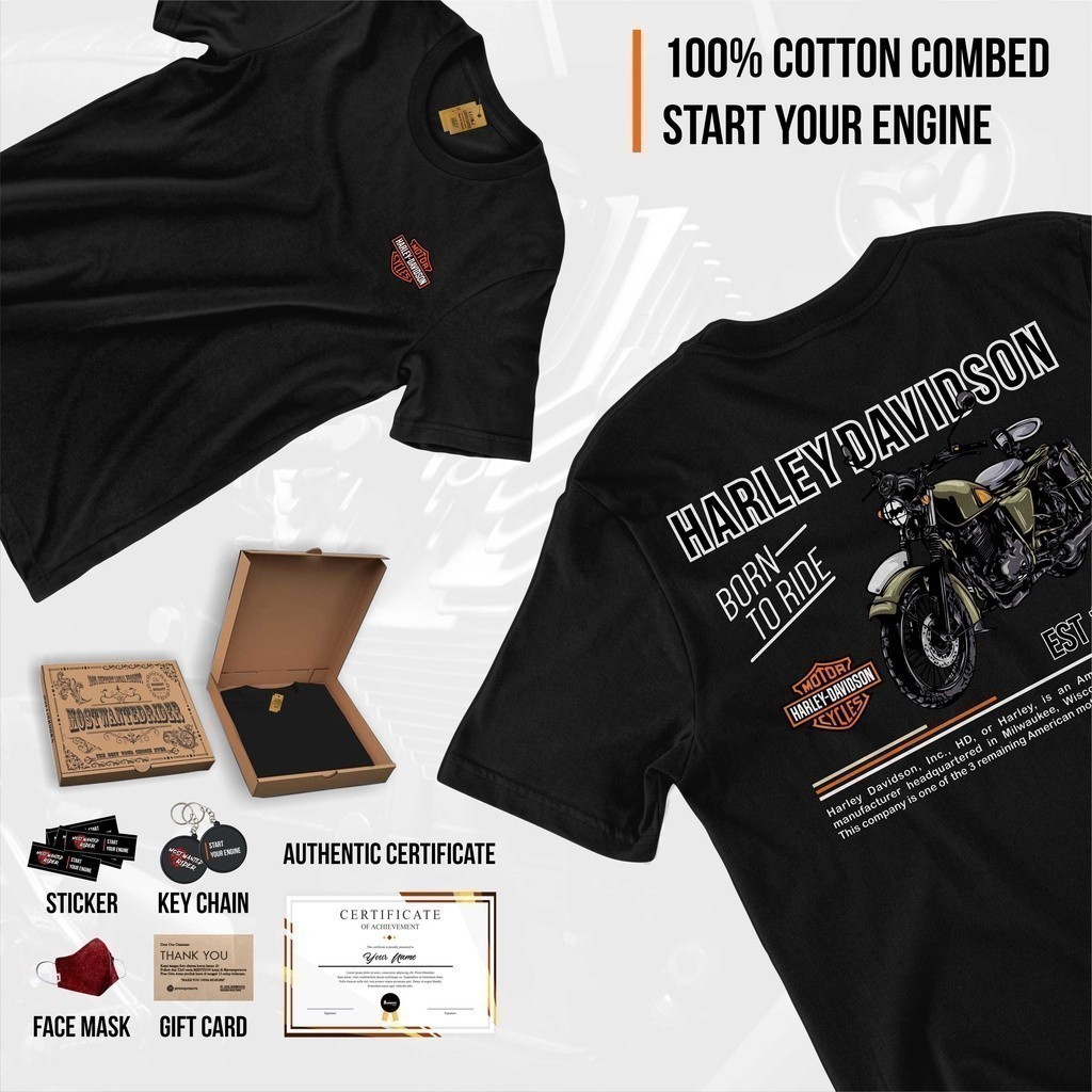 Thời Trang 2025 Harley-davidson Áo Phông Xe Máy Áo Phông Cb Gl Mp Áo Phông Honda Harley 750 Cổ Điển 