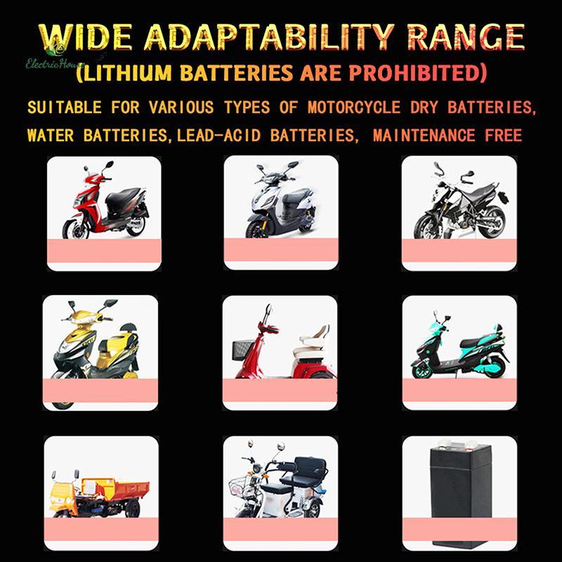 [Nhà điện] Bộ sạc 12V 4AH-20AH Bộ sạc sửa chữa xung điện 220V Pin axit chì khô ướt Màn hình LED Bộ s