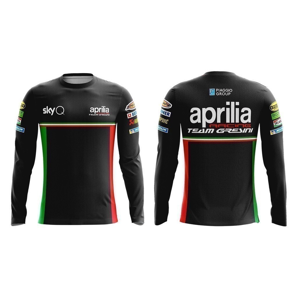 Motoshirt thời trang 2025 Aprilia Áo thun thăng hoa / Baju Microfiber Jersi / Jersey Thăng hoa / Áo 