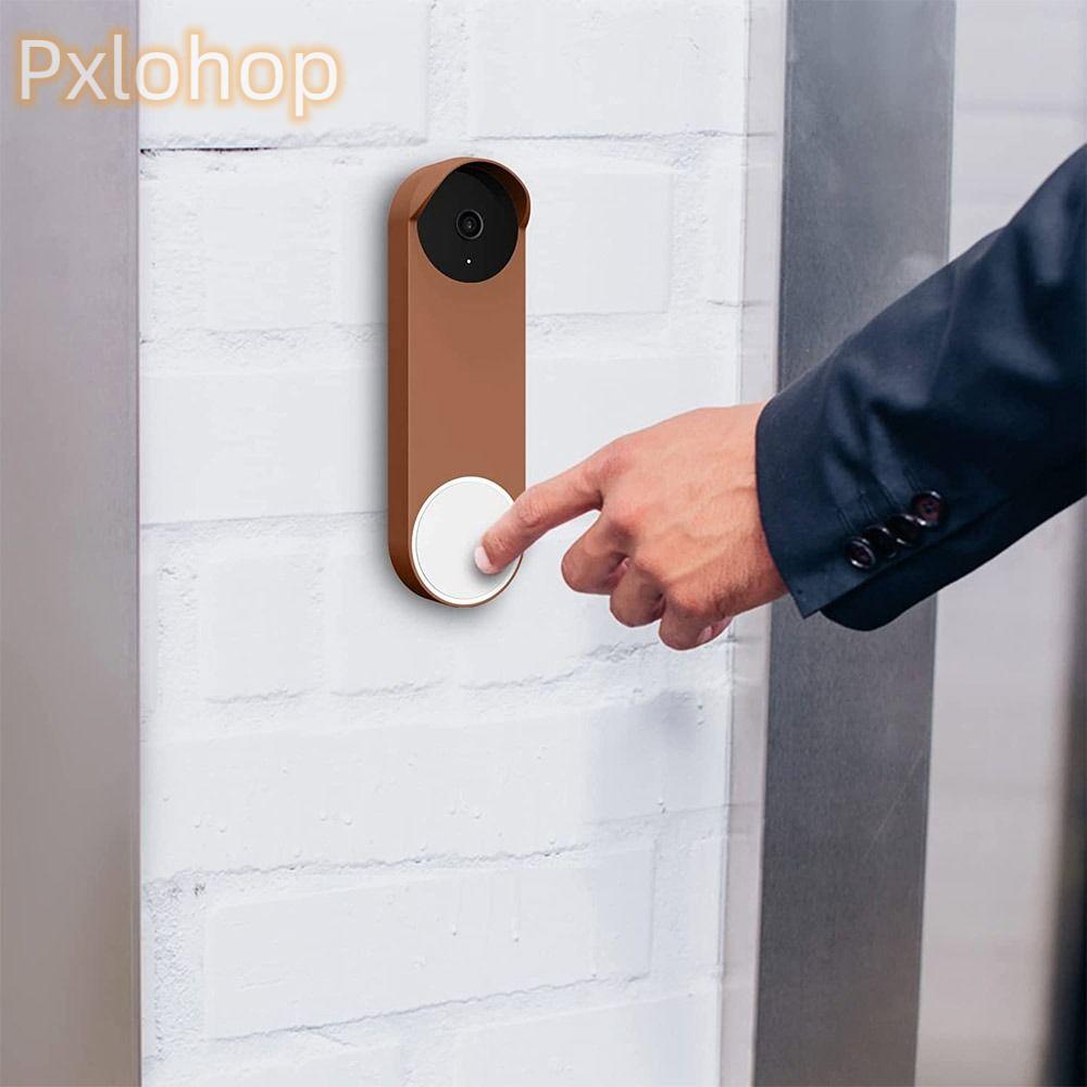 Vỏ chuông cửa PXLOOHOP bền cho vỏ bảo vệ da Google Nest cho Google Nest