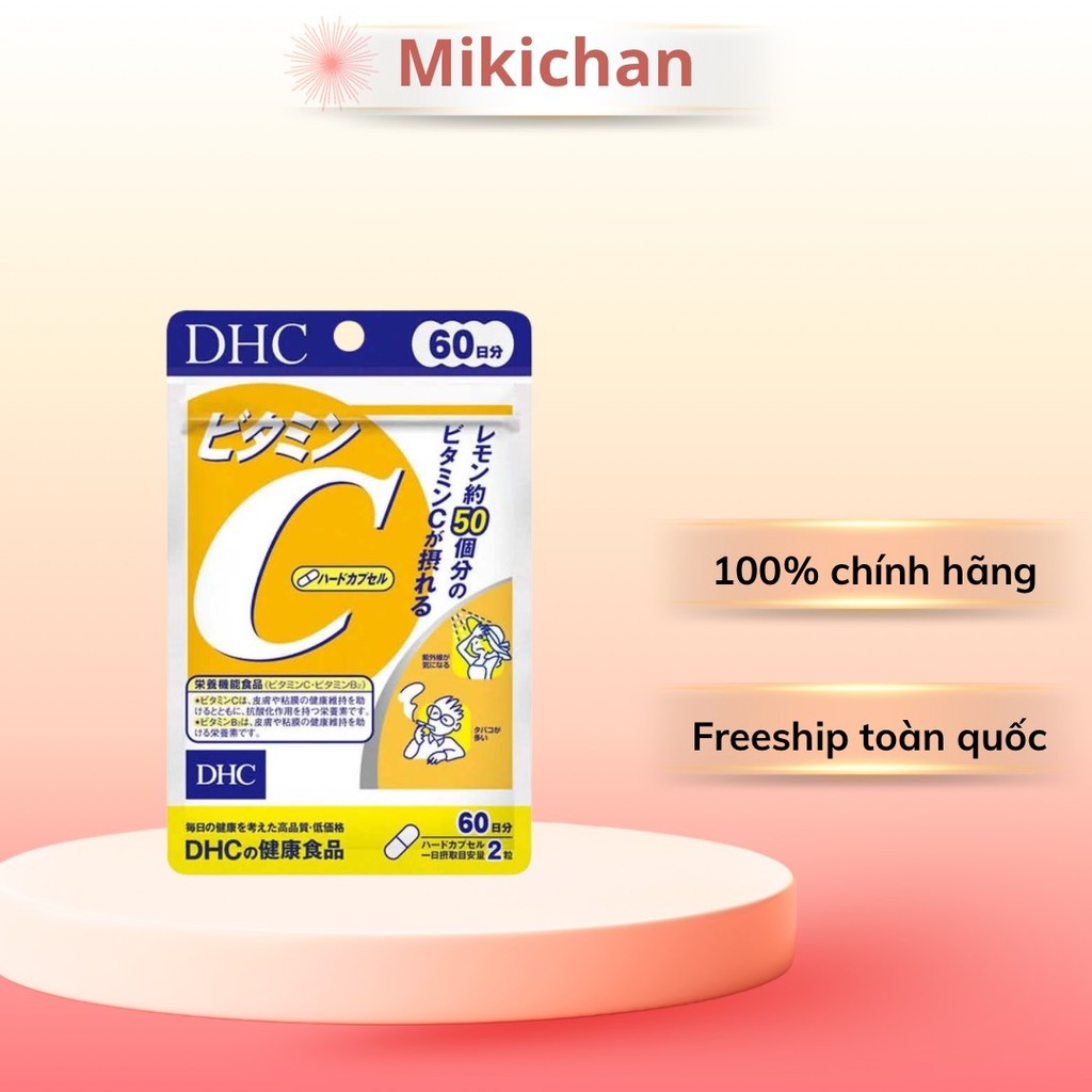 [Date 2029] DHC Vitamin C gói 120 viên 60 NGAỲ chính hãng nội địa Nhật bản, vitamin c dhc