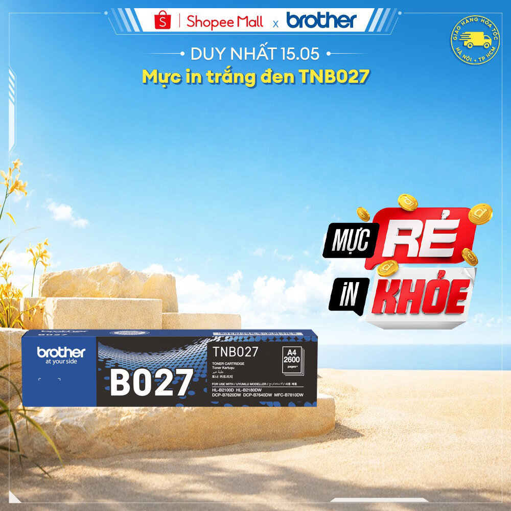 Mực in laser 2,600 trang Brother TNB027