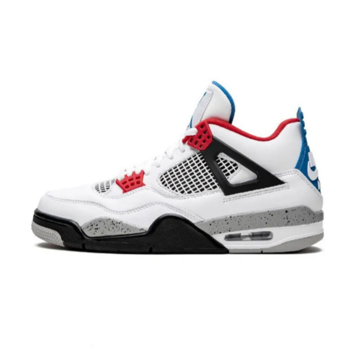 AirJordan4 AJ4 Retro SE 4 Giày Vịt Mandarin GS Giày Bóng Rổ Xanh Đỏ