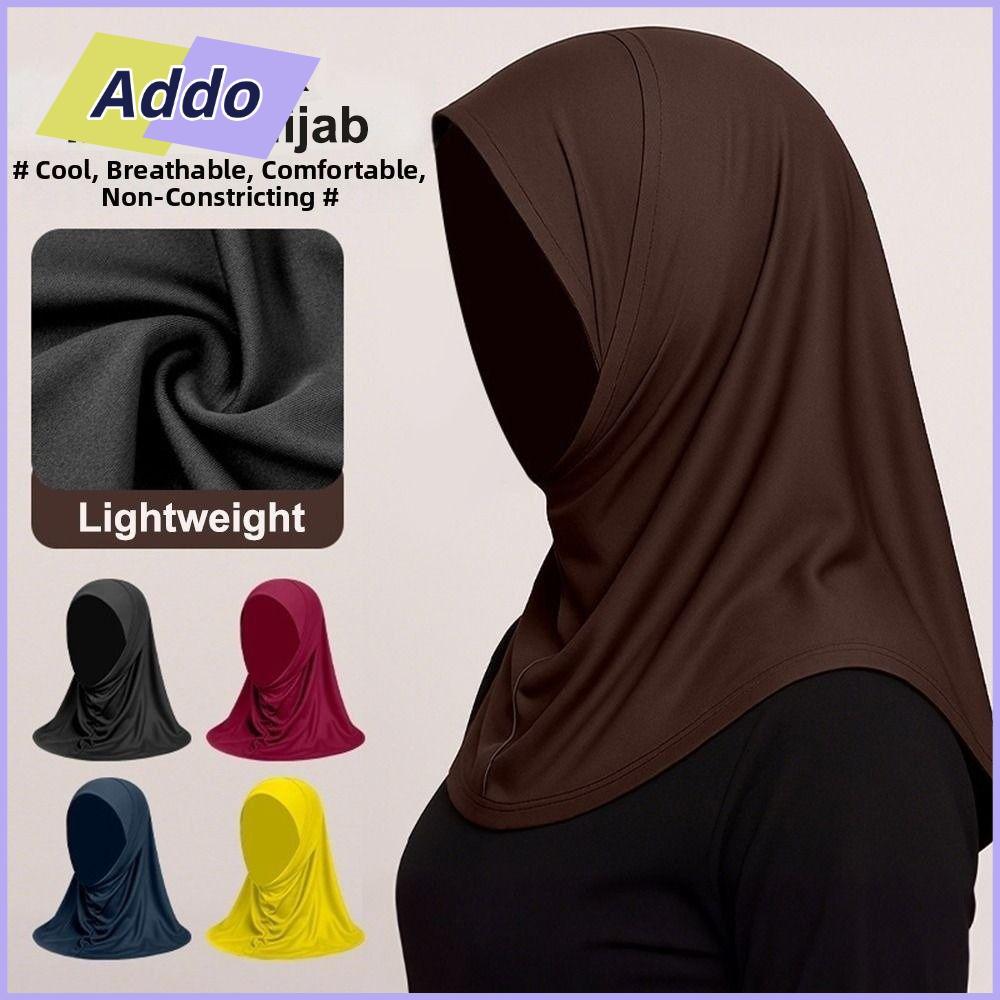 ADDO.PH Khăn Hijab Nữ, Chống Nắng Ice Silk Instant Hijab, Thanh Lịch Nhẹ Spandex Bảo Vệ Cổ Để Mặc Hi