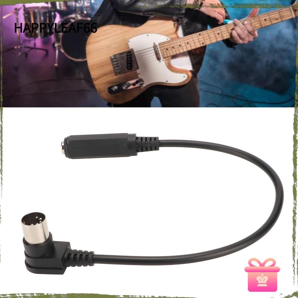 Cáp HAPPYLEAF 6.35mm sang MIDI 5 chân, Cáp chuyển đổi âm thanh 6.35mm 90 độ, Cắm và chạy đa năng 30c