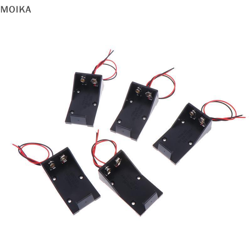 MOIKA 5 / 10 Chiếc 9V Kẹp Pin 9V Vỏ Pin 9V Hộp Pin 9V Có Dây Dẫn DIY Phụ Kiện VN
