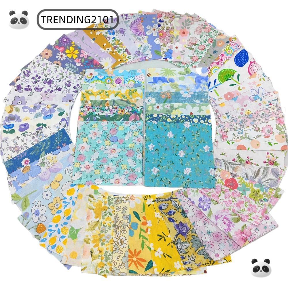 TRENDING 50 Chiếc DIY Chắp Vá Vải, Vải Dập Nóng 10 * 10cm Baijia Quilt Vải, Dòng Mục Vụ Twill Cotton