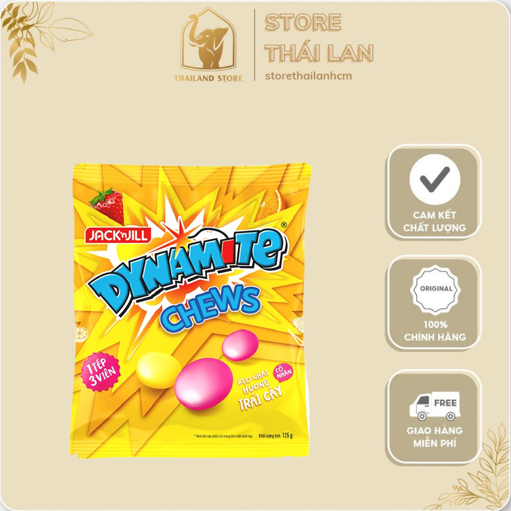 Kẹo mềm DYNAMITE Chews JACK&JILL – Hương trái cây
