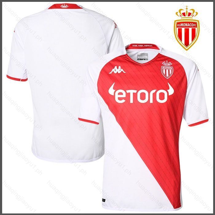 HQ2 2022-2023 AS Monaco FC Sân Nhà Bóng Đá Áo Bóng Đá Lưu Niệm Tee Unisex Plus Kích Thước QH1
