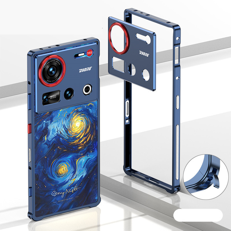 Sang Trọng Ánh Sáng Nhôm Khung Kim Loại Cho Nubia Z70 Z80 Ultra Z70s Z60 Siêu Ốp Lưng Hợp Kim Camera