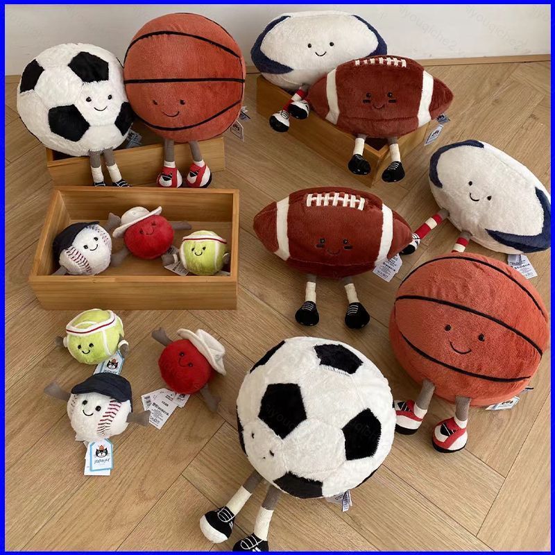 SV JELLYCAT Vui Bóng Đá Bóng Rổ Mỹ Bóng Đá Sang Trọng Búp Bê Quà Tặng Cho Trẻ Em Gối Ngủ Đồ Chơi Giá