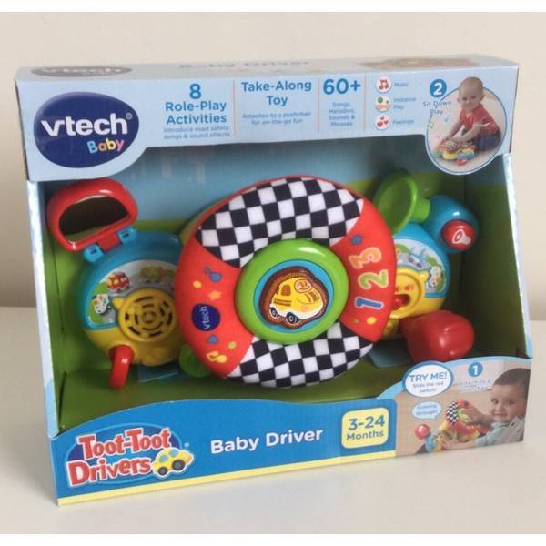 Bộ đồ chơi lái xe học tập nhỏ gọn bằng bông và nhựa an toàn 80-192503 Vtech Baby Driver