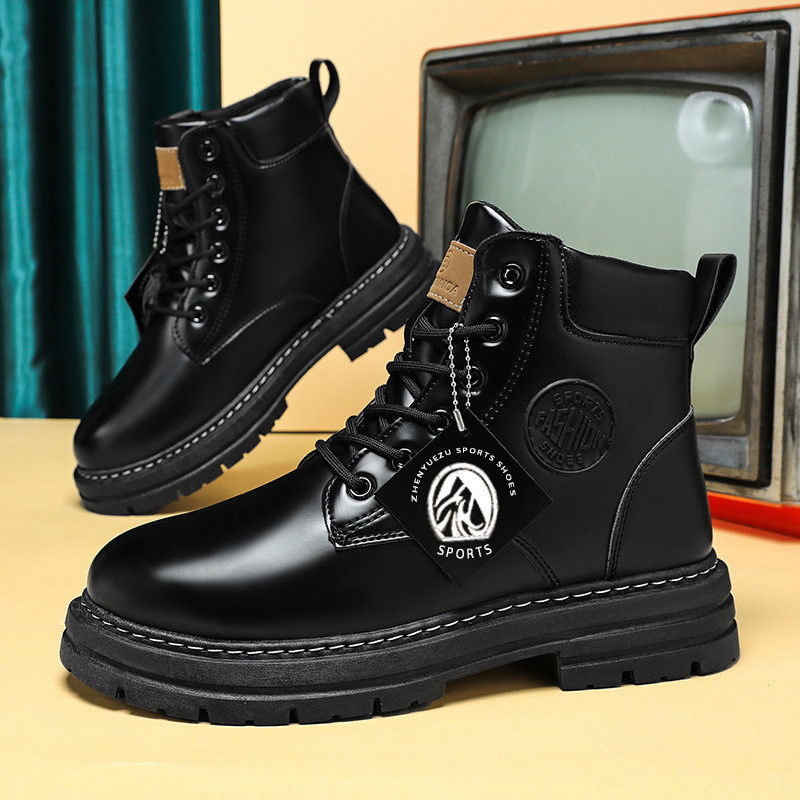 JA1 Hàng có sẵn-Lớn Size 48 Martin Boots 2024 Rhubarb Boots Chống trượt Hợp thời trang Chống nước Gi