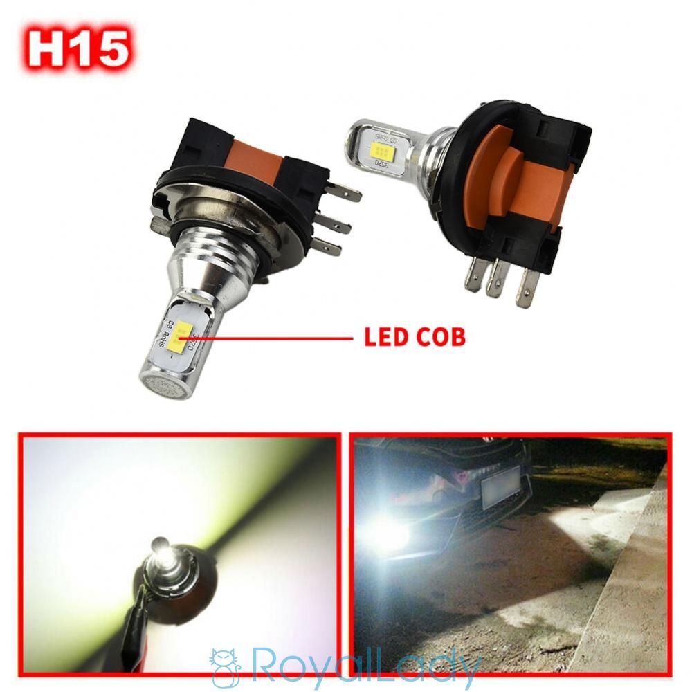 #ROYALLADY#Car lights H15 Bulb DRL Daytime Running Lamp LD2373 12V-24V COB Durable