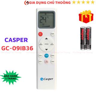 Điều khiển điều hòa CASPER Mã 11, remote máy lạnh CASPER GC-09IB36 - Tặng kèm pin - GD Chú Thoòng
