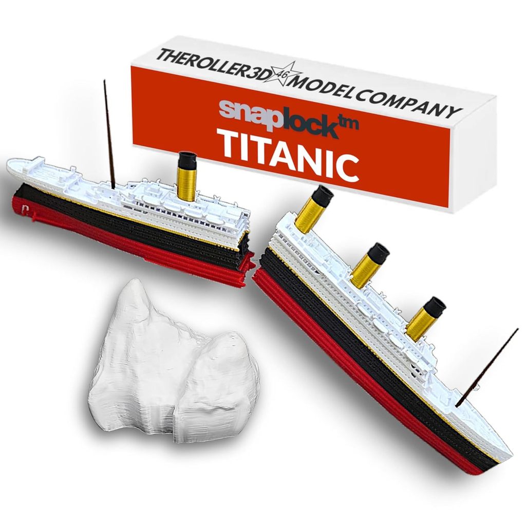 Split In Half RMS Titanic Decorative Toy Snaplock Titanic Bath Pool Boat Model With Iceberg Display 