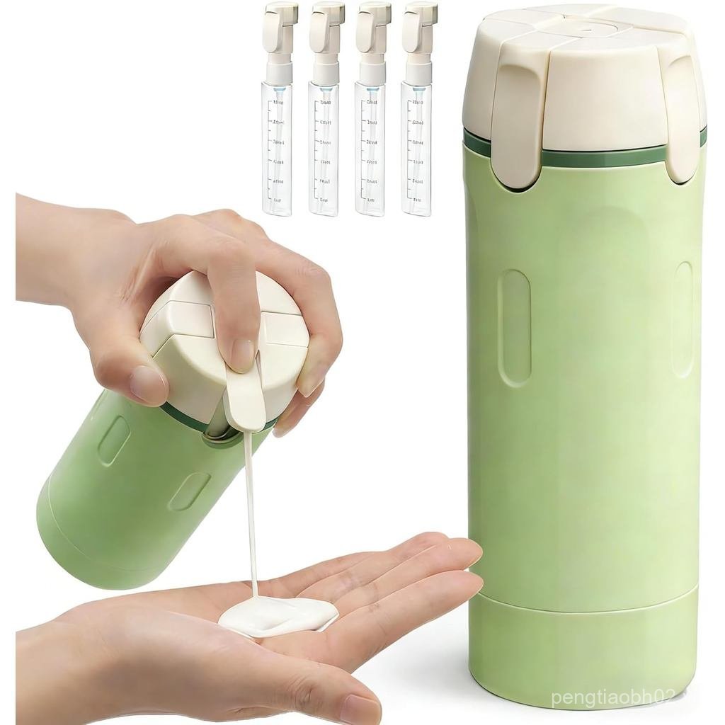 Chai Dầu Gội 4in1 Để Làm Đầy Chai Du Lịch Chống Rò Rỉ Bộ Có Cân Và Nhãn Dầu Gội Hộp Đựng Dầu Gội Cho