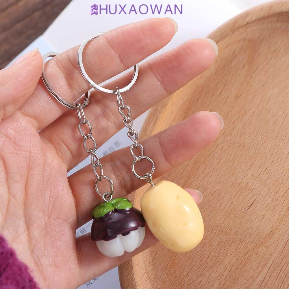 ZHUXAOWAN Mangosteen Mô Hình Mặt Dây Chuyền, Mangosteen Khoai Tây Mô Phỏng Móc Khóa Khoai Tây, Phụ K