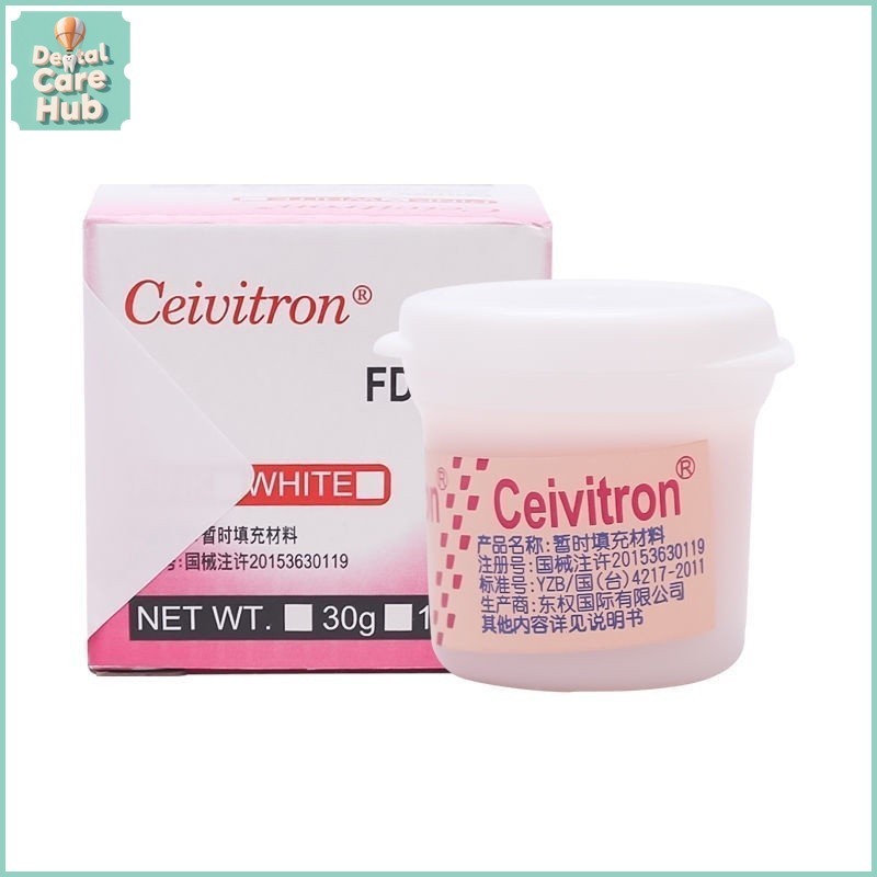 Ceivitron Nha khoa Tạm thời Làm đầy khoang Vật liệu phục hồi Hồng / Trắng 30g / 15g
