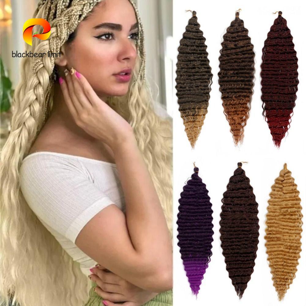 BLACKBEAR LIMIT Passion Twist Braid Hair Extension, Water Wave Ombre Deep Wave Crochet Hair, DIY Afr