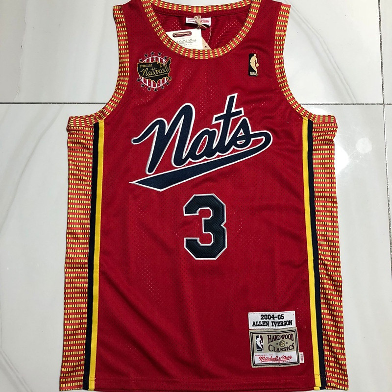 JOCELN Nam đích thực Philadelphia 76ers Allen Iverson 2004-05 Swingman Jersey-Red