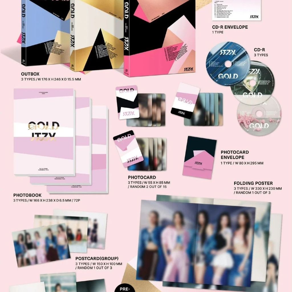 Bản gốc chưa được tháo dỡ ITZY trở lại sản phẩm chính hãng của album itzy vàng mới
