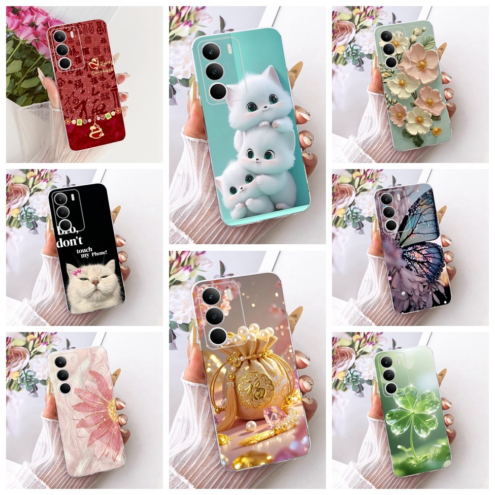 Vỏ Trong Suốt Cho Realme C71 4G RMX5303 Thẩm Mỹ Hoạt Hình Dễ Thương Thời Trang Bướm Ngộ nghĩnh Sơn M