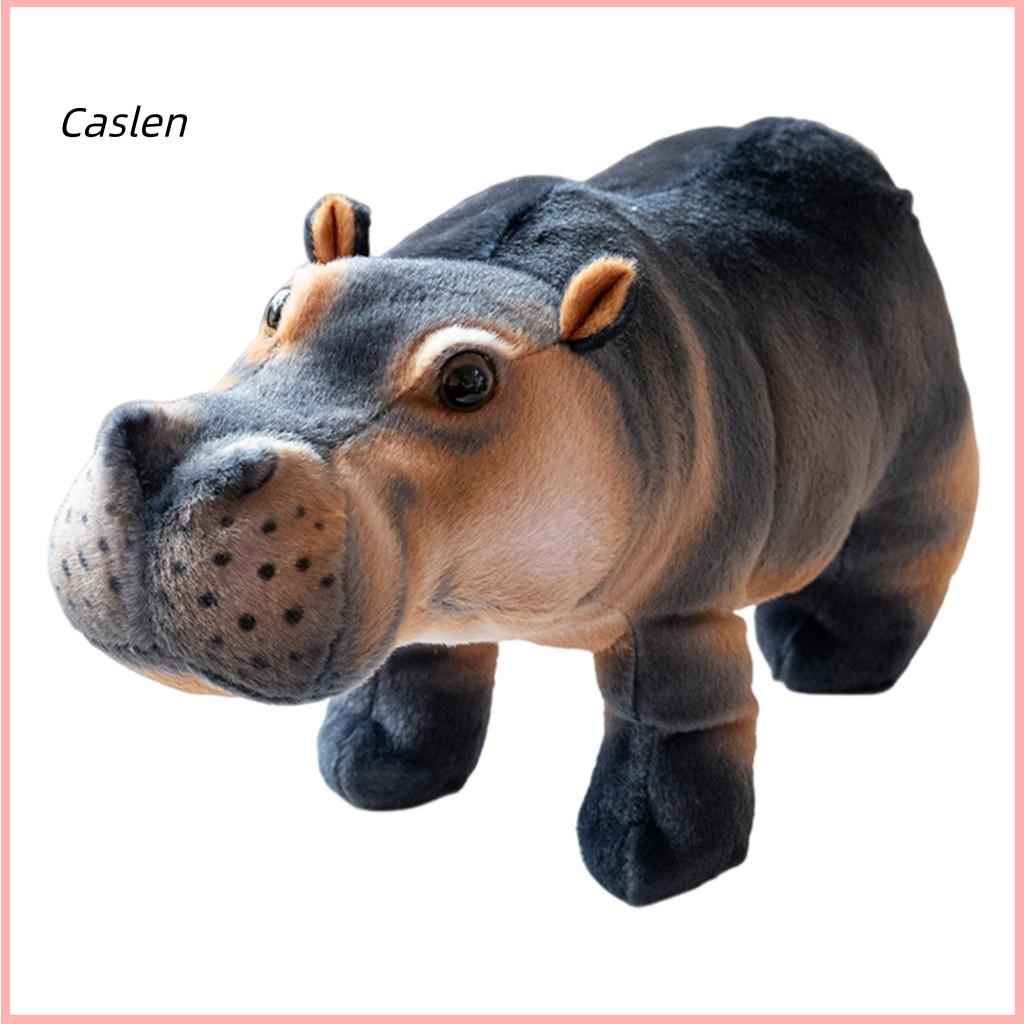 Caslen- Realistic Hippo Plushie Ultra-soft Hippo Plush Realistic Hippopotamus Đồ chơi sang trọng như