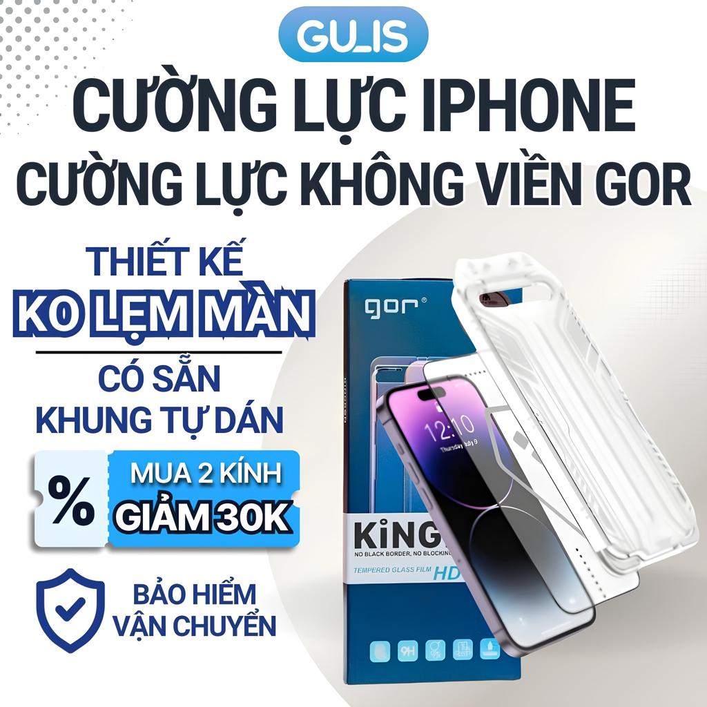 Kính Cường Lực Gor IPHONE 16 Pro Max/ 16 Pro/ 16 Plus/ 16, IP 17 Pro Max/ 15 Pro Trong Suốt Cao Cấp 