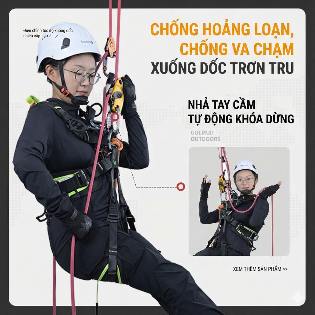 G9Pro Tời Nâng Hạ Người Và Đồ Vật Tự Động Khóa Dây Thiết Bị Hạ Xuống Chống Hoảng Loạn Làm Việc Trên 