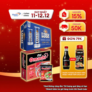 Combo 1 thùng Bia Lush Original adventure 24lon x 330ml và 1 thùng Mì Omachi  Chọn vị  