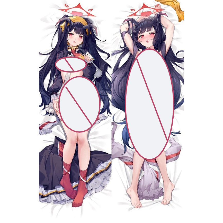Dakimakura Aikiyou Fuuka BlueArchive Anime Hai Mặt In Hình Kích Thước Thật Thân Gối Vỏ Gối