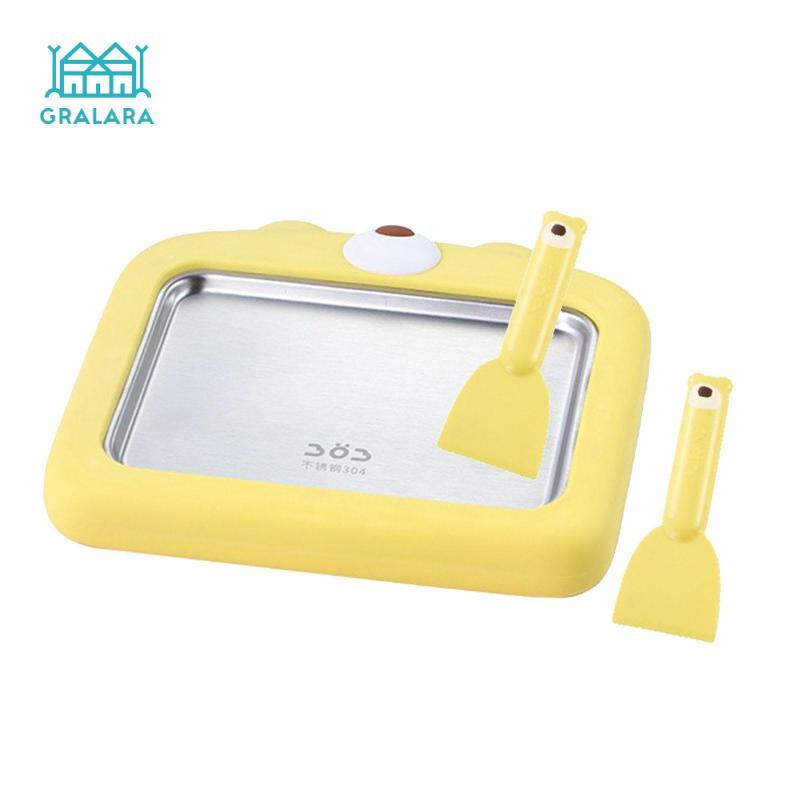 Cán Máy Làm Kem Frozen Sữa Chua Cuộn Khay DIY Cán Kem Cho Gia Đình