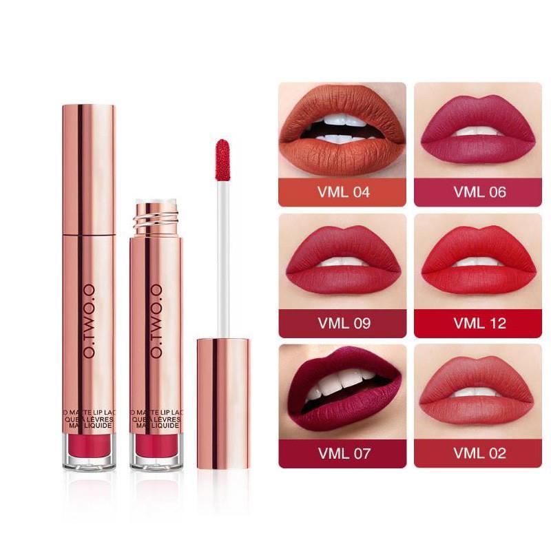 Thương hiệu Niche O..O Không Phai Màu Matte Chống Thấm Nước Đậu Dán Bột Lip Glaze Làm Trắng Son Môi 