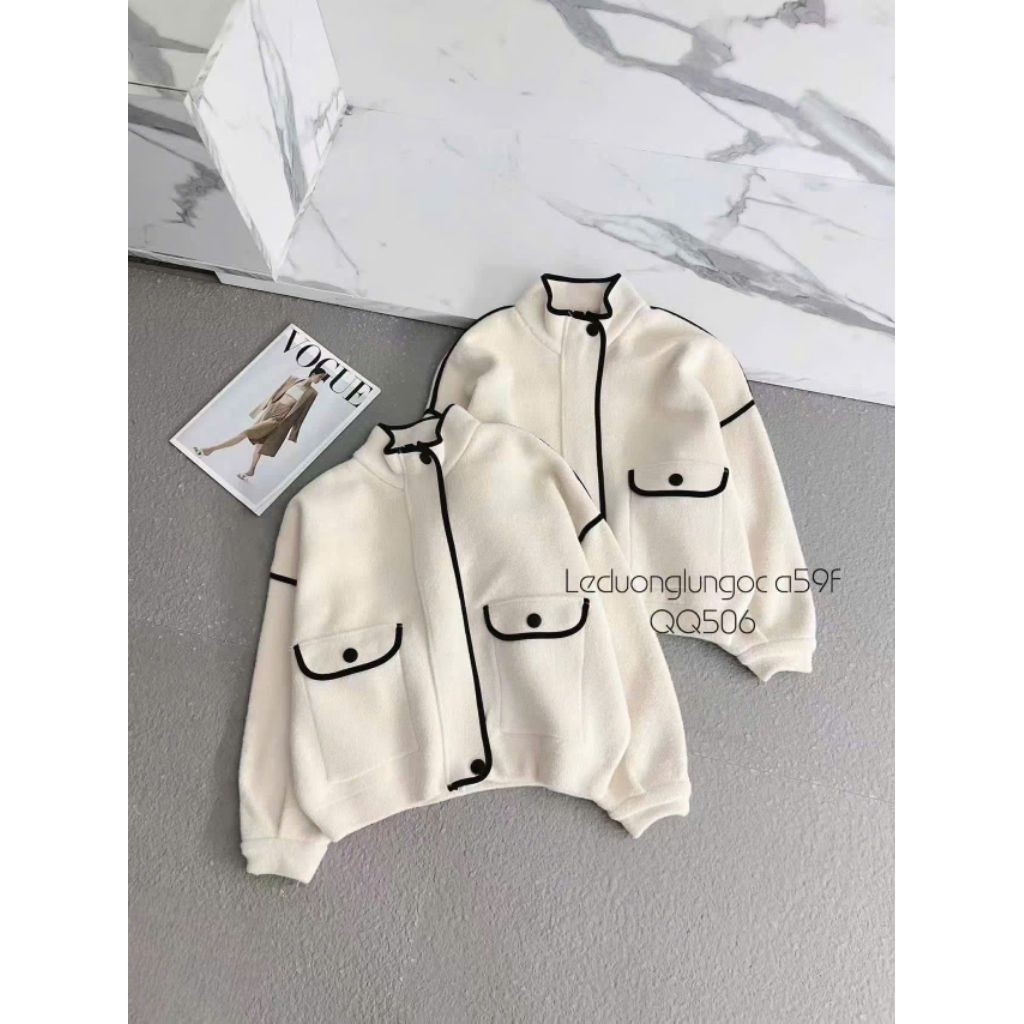 Áo len ép viền màu mới BYJOLIE