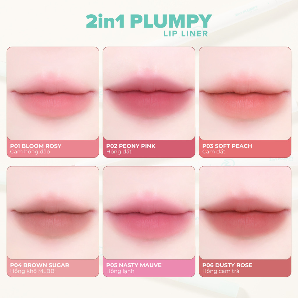 Kẻ viền môi hai đầu DEARMAY 2in1 Plumpy Lip Liner 0.46g | BigBuy360 - bigbuy360.vn