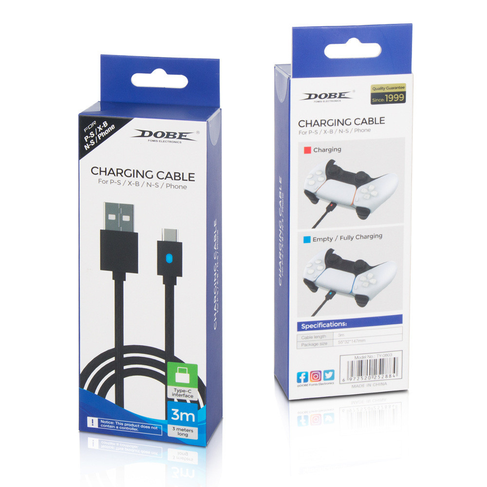 Cáp sạc P PS5 PS5 Tay cầm chơi game không dây Cáp sạc USB NSpro Tay cầm Cáp sạc có đèn báo 3M1025121