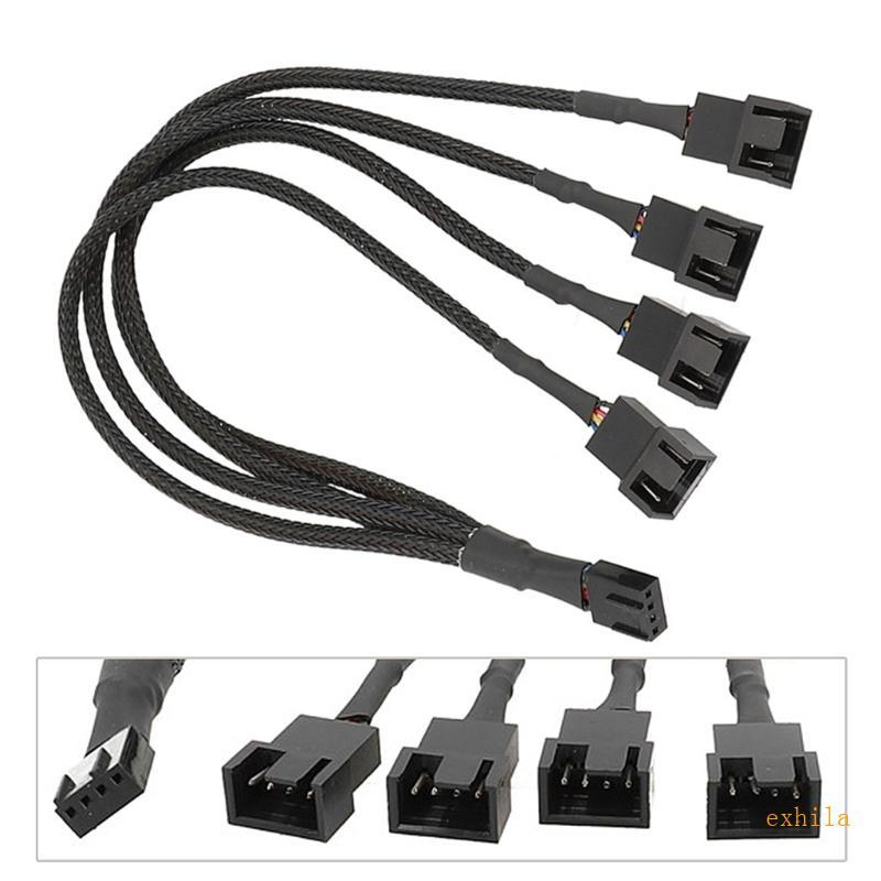 Exhila Fan Splitter PC Fan Splitter 4Pin PWM Fan Splitter Cable PC Case Fan Header